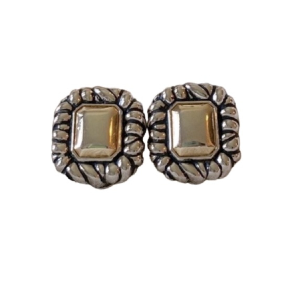 Gold/ Silvertone Clip-on Earrings